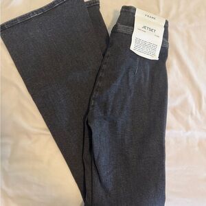 Frame Jetset High rise Flare Jeans , Off Black, Size1, New with Tags